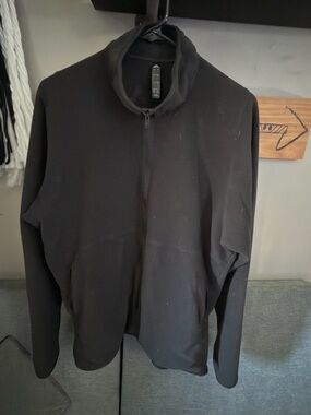 Adidas ClimaWarm 1/4 Zip Pullover Fleece Jacket Black 3-Stripe Large